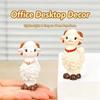 Cute Resin Sheep Figurine Handmade Sheep Ornament Durable Animal Figurines  Chinese New Year Gift