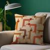 Sausage Dog Dachshund Cute Pillow Case Anti-Dustmite Pillowcase Invisible Zipper Silky Short Plush Sofa Cushion Cover