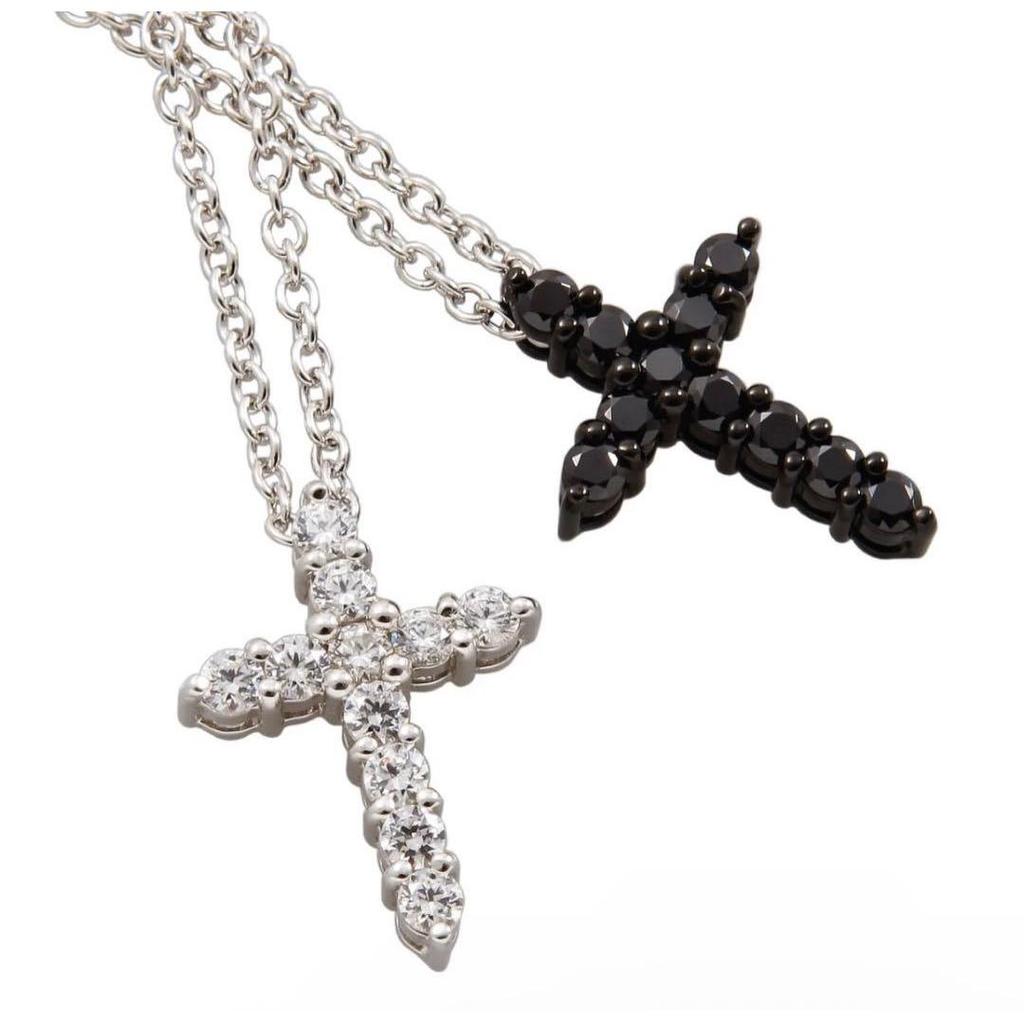Used Justin Davis Cross Necklace Zirconia