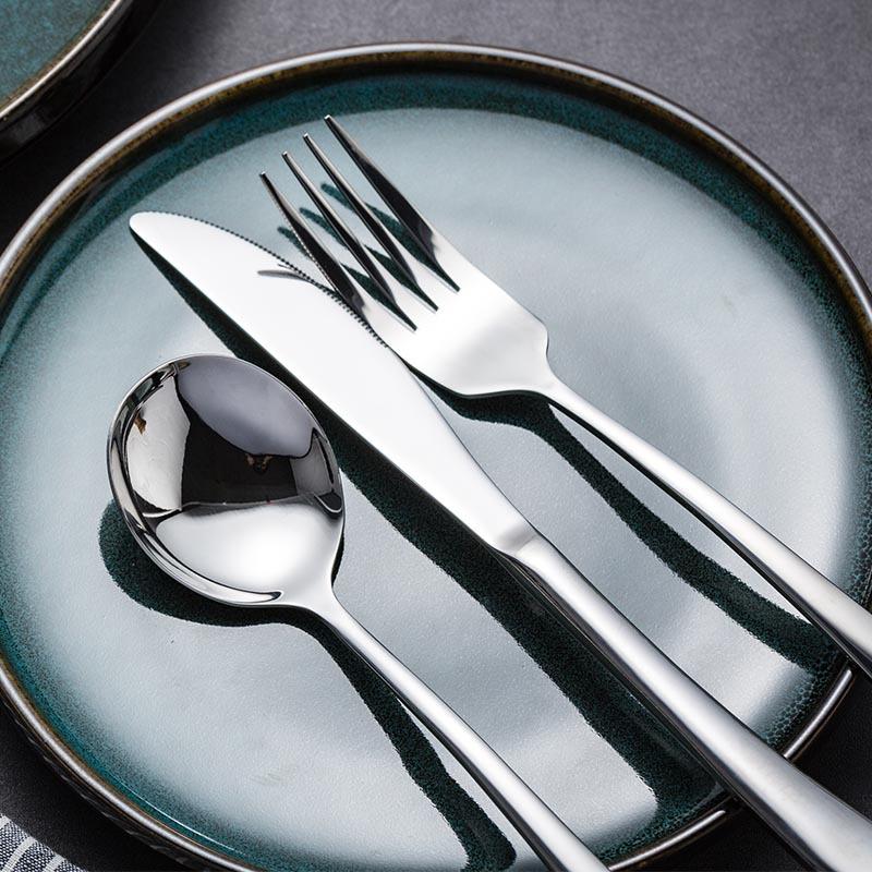 Creative European 304 Stainless Steel Steak Knife, Fork and Spoon Thickened Western Tableware Two-piece Set Steak Knife, Fork and Spoon