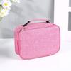 Macaron Colorblock Large Capacity Art Student Pencil Case - Double Layer Oxford Cloth Paintbrush Storage Bag