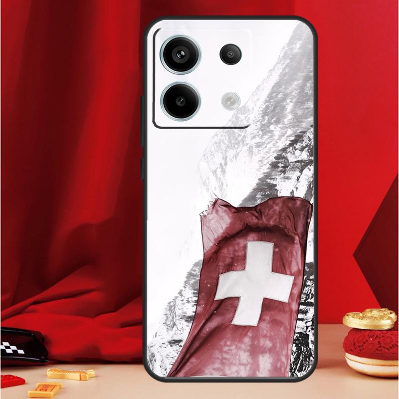 Switzerland Swiss Flag Case For Xiaomi Redmi Note 9 10 11 12 13 Pro Plus 9S 10S 11S 12S Redmi 12 10C 9C 13C Coque