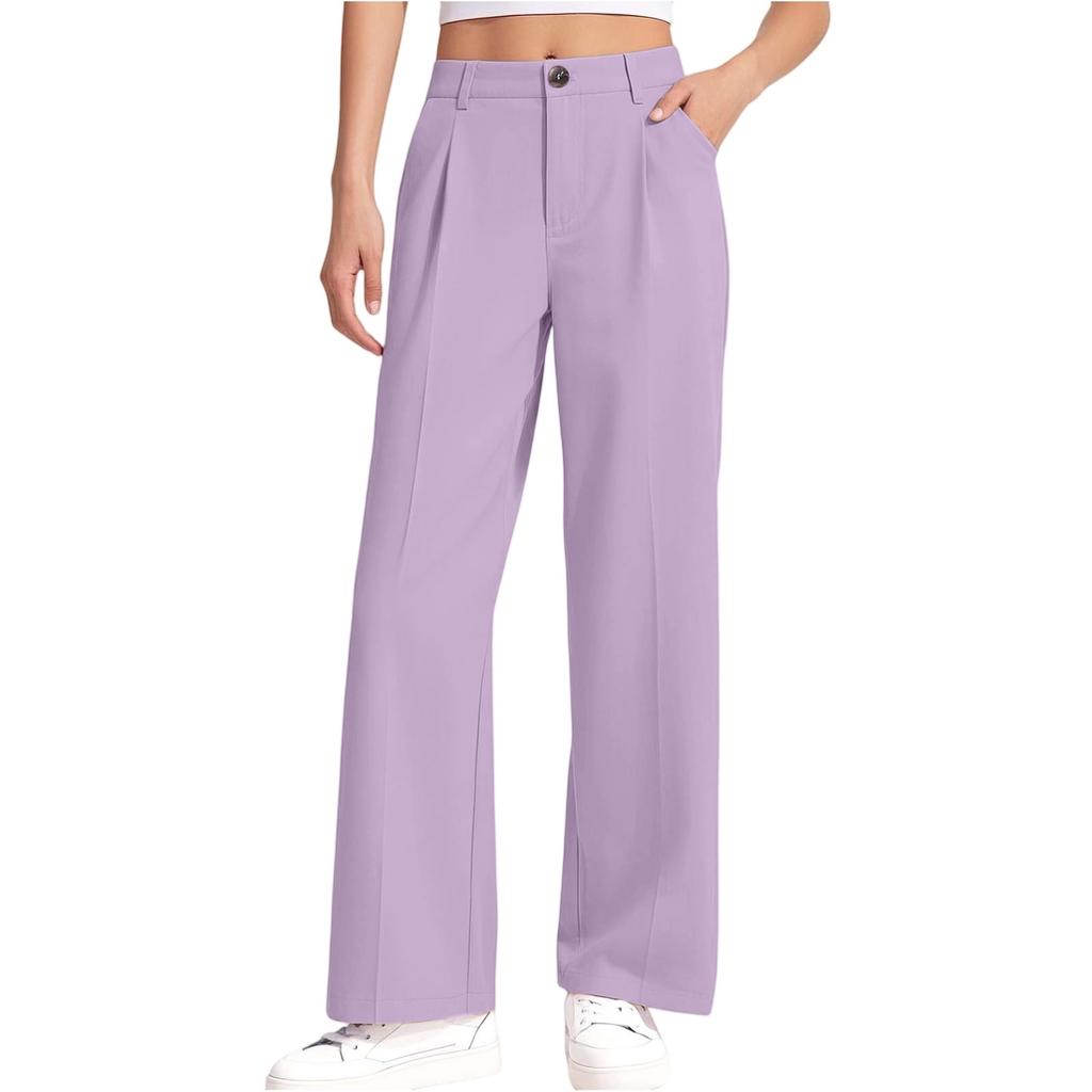 Girls High Waisted Versatile Color Casual Pants