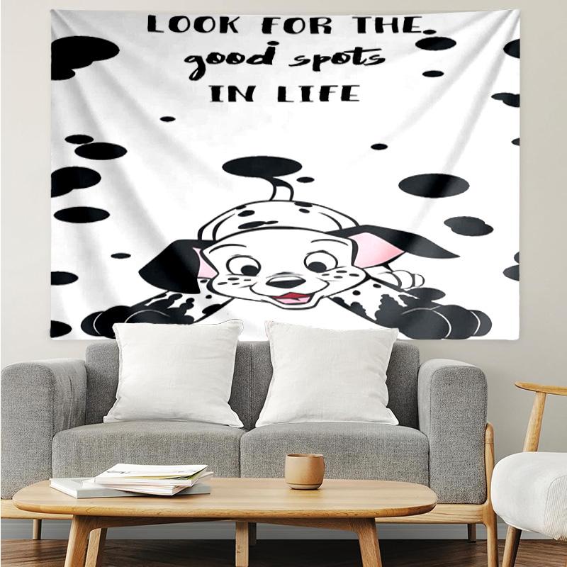 Dalmatian Paws And Collar Tapestry, Unique Design Tapestry, Suitable for Bedroom,Livingroom, Playroom,Heartwarming Fan Holiday Gifts