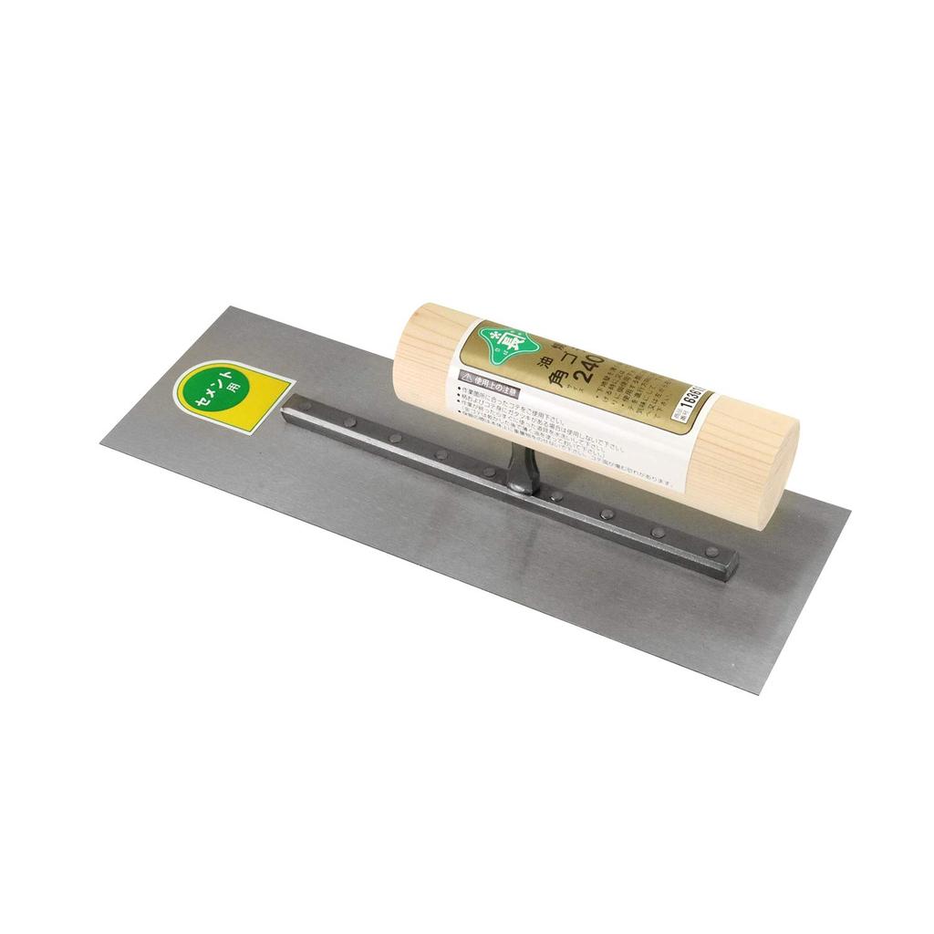 Midoricho Square for Base Wall Finishing and Cement Oil-Tempered Trowel, 240mm, Painting, Coating,