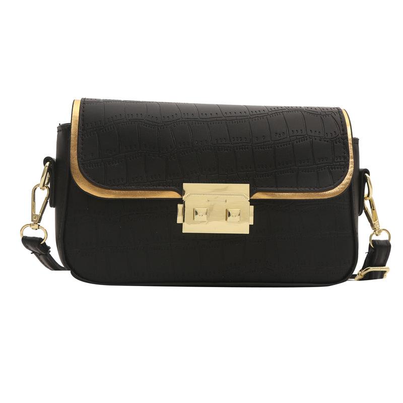 Women'S Bag Fashion Stone Pattern Small Square Bag Niche Versatile Shoulder Bag Simple Texture Messenger Bag