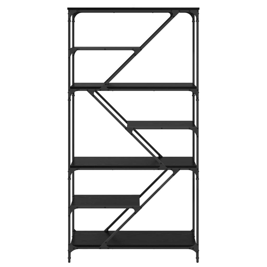 Bookshelf Black Oak Look 91 X 36 X 176 Cm Engineered Wood