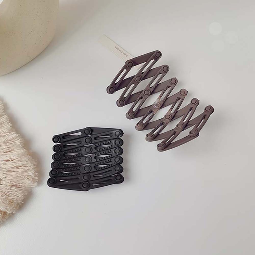 Summer With Tooth Non-slip For Woman Folding Hairband Head Wrap Telescopic Headband Acrylic