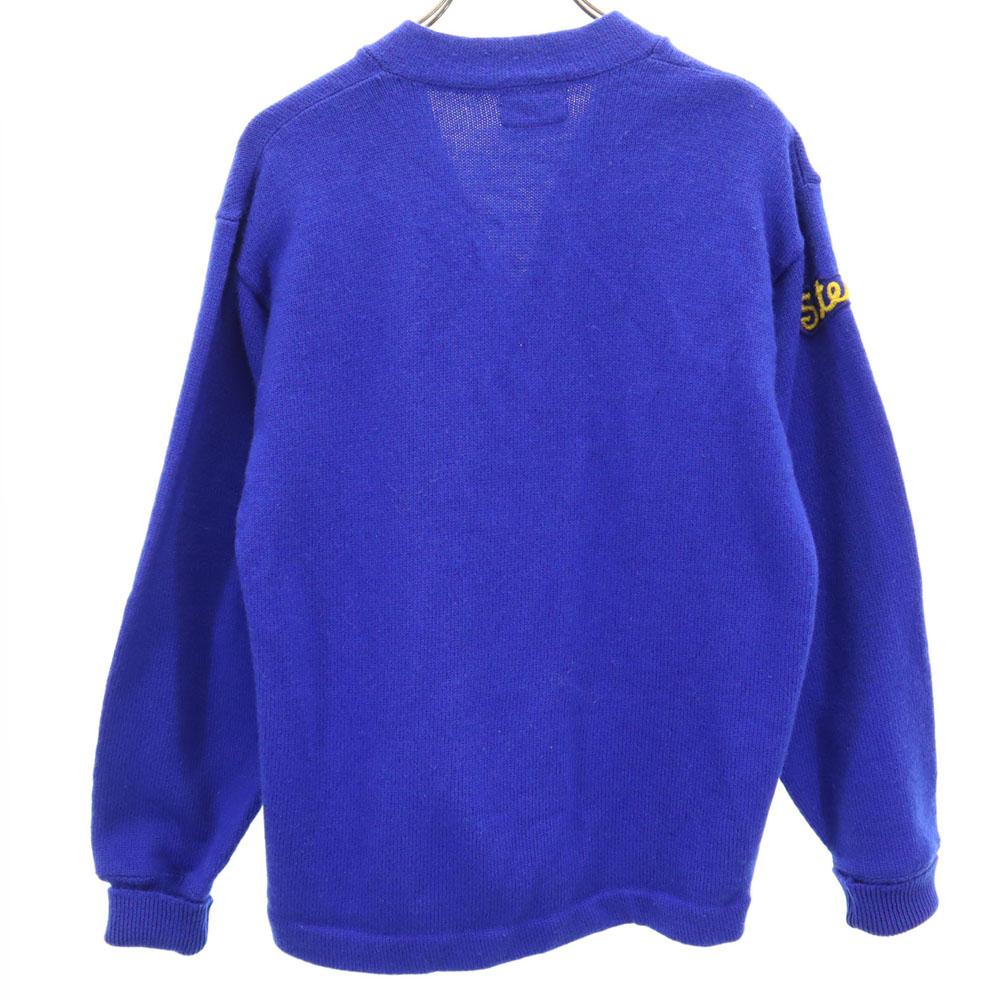 ALL SPORTS 70s Vintage Lettered Long sleeve V neck knit cardigan Men's Used