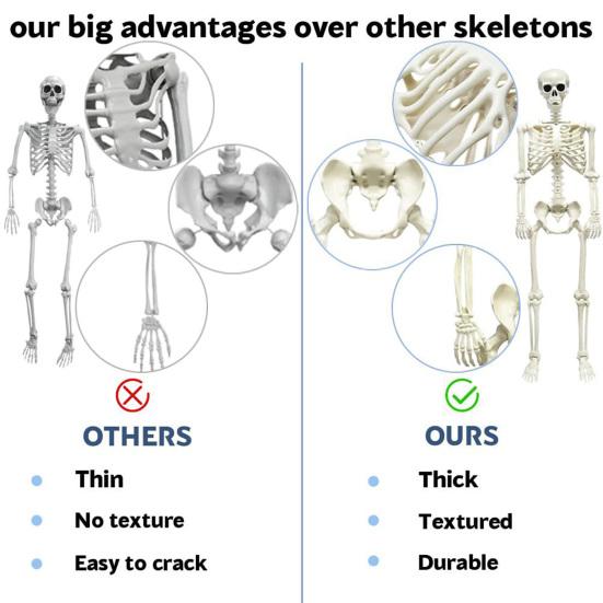 Halloween Skeleton Statue Skeleton Man Walking Dog Resin Ornament Spooky