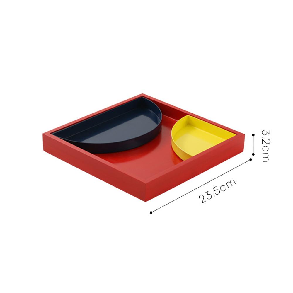 

Plastic Color Blocking Square Tray Living Room Entrance Cosmetics Sundry Items Desktop Storage Tray Storage Tray Home Garden