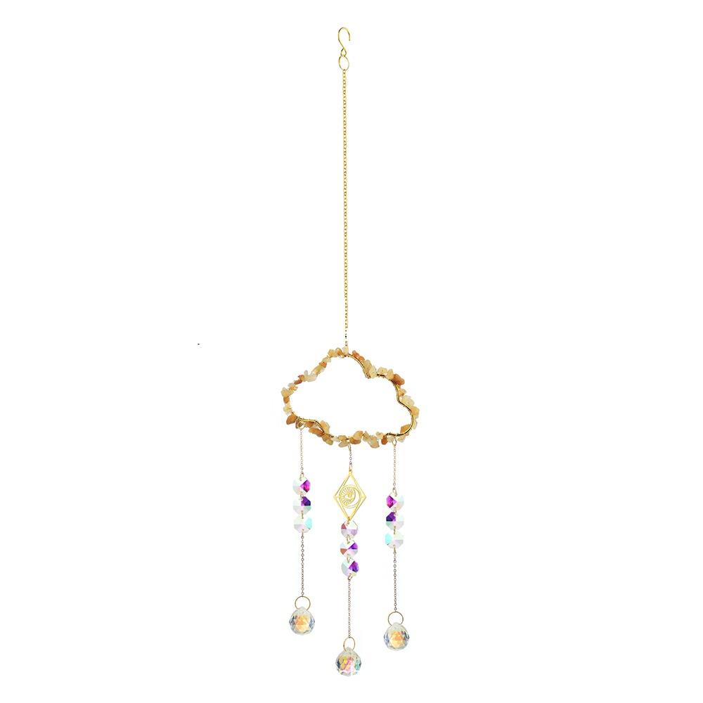 Handmade Suncatcher Chandelier Hanging Rainbow Catcher Wind Chimes Pendant  Bedroom Balcony Patio