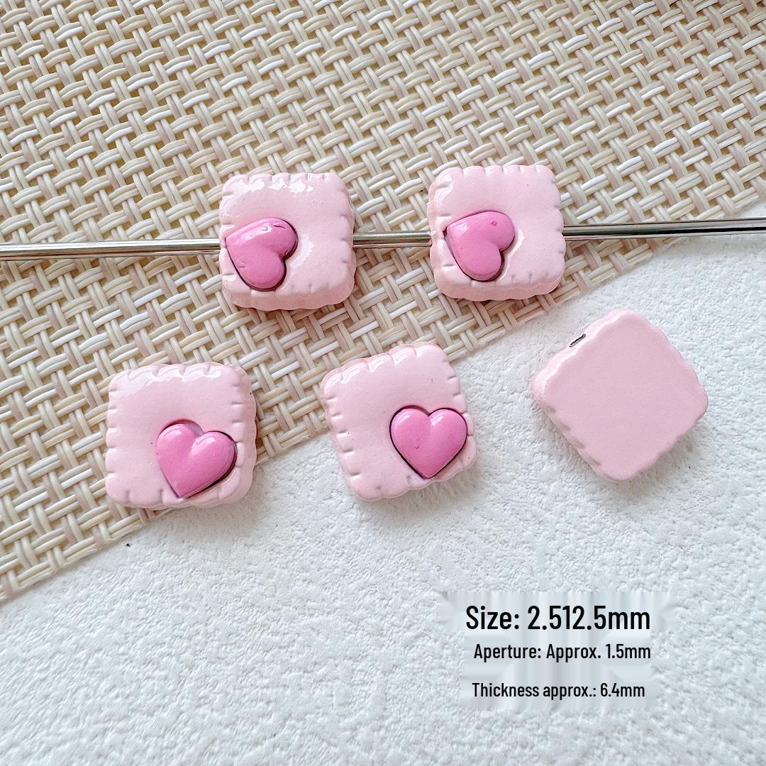 Handmade Cute Tulip Macaron Heart Beaded Bracelet Single Price