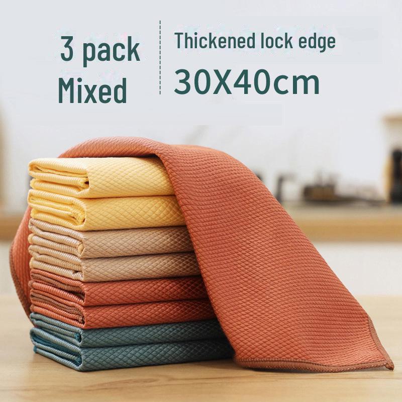 Verbessertes Verdicktes Fischschuppentuch: Saugfähige, fusselfreie Mikrofaser für streifenfreie Spiegelreinigung