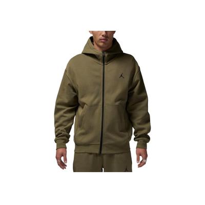 Felpa con cappuccio e zip a maniche lunghe con logo solido Cardigan Felpa sportiva vintage Uomo felpa Oliva FV8602-222