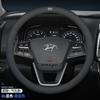 Leather Car Steering Wheel Cover for Hyundai Tucson Kona I30 Ioniq 5 6 Palisade Santafe Elantra Sonata Creta Nexo Accessories