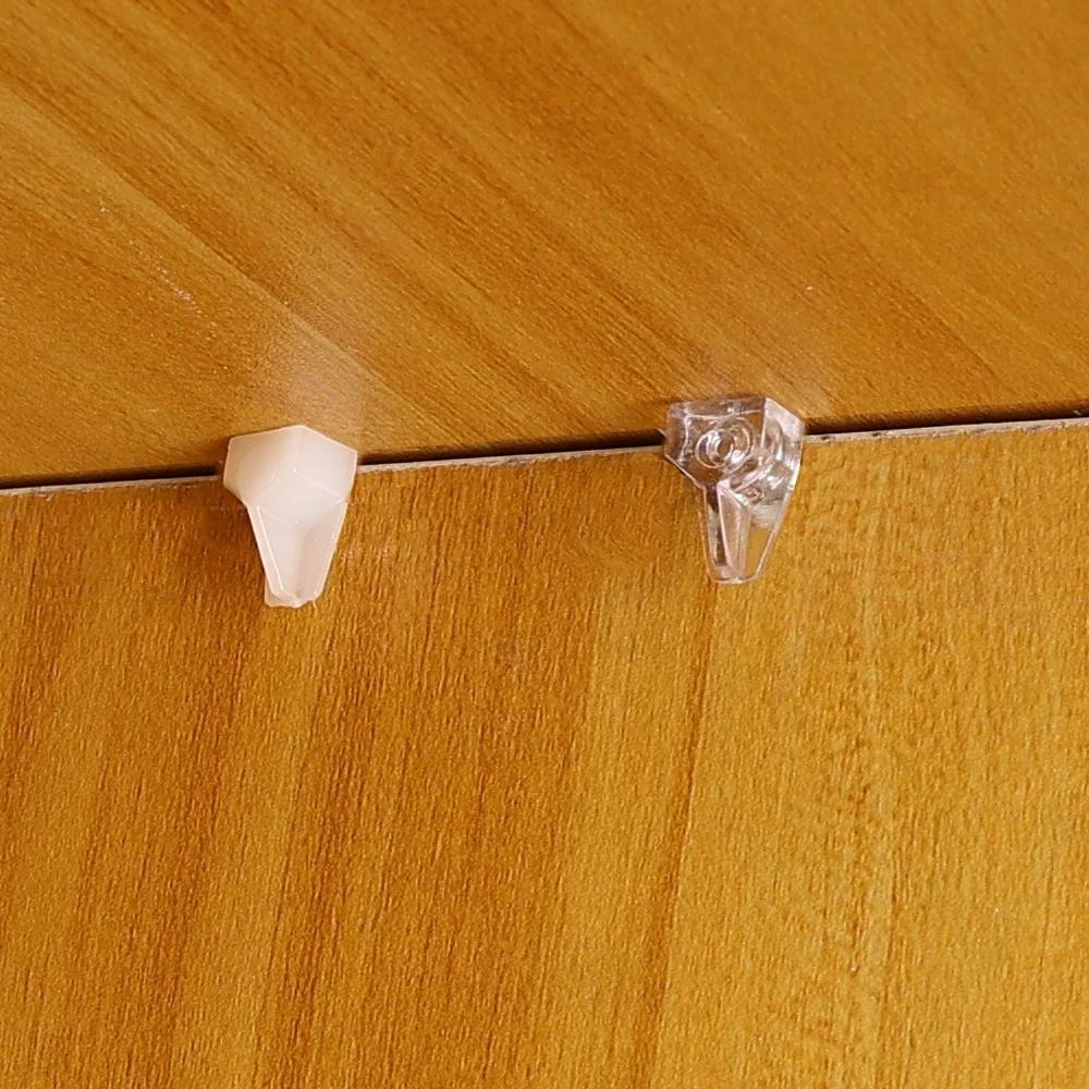 Transparent Shelf Support Pegs Plastic Laminate Support Studs Cabinet Book Shelves Holder Pins Furniture Shelves Bracket Pegs