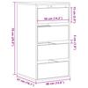 Grey Sonoma Chest of Drawers 40 x 41 x 76 cm Particleboard