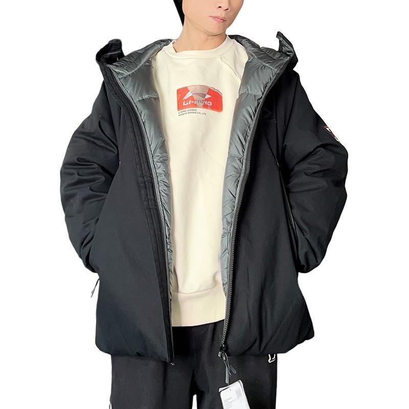 Converse Premium Mid Down Hooded Jacket Asia Sizing 'Black' Men's 10023775-A03