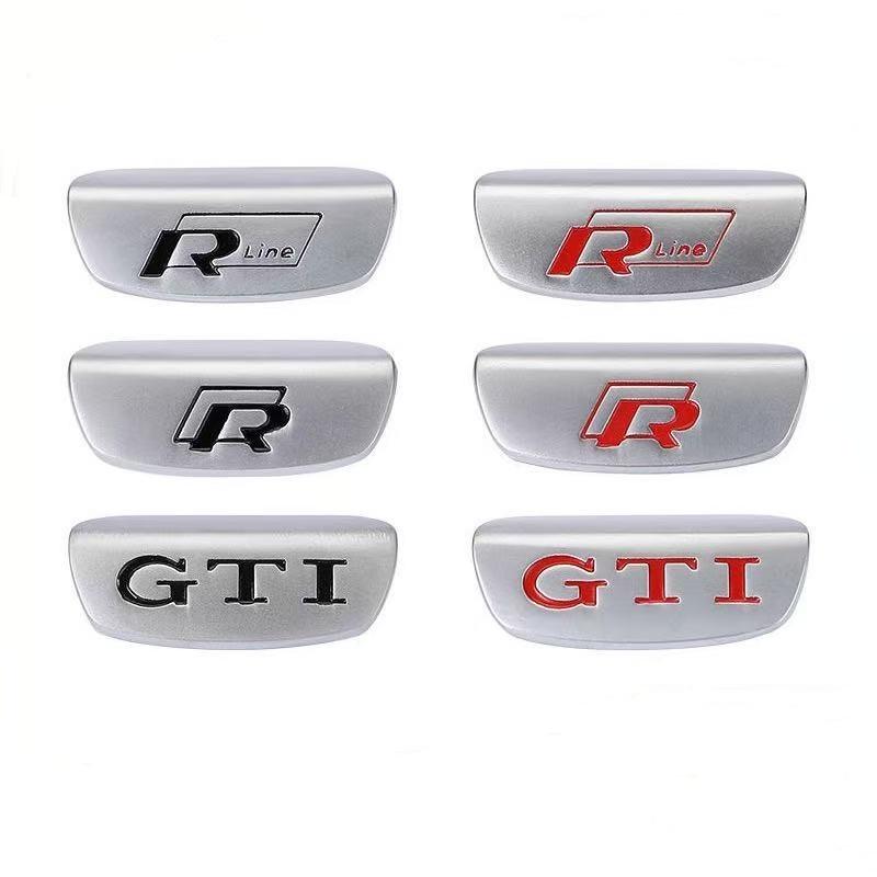 GT-I R Emblem Car Steering Wheel Badge Sticker Accessories For R-line P-olo G-olf T-ouareg P-assat M-agotan T-iguan C-C R-Red