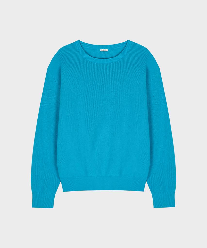 Teildeon Cotton Cashmere Crewneck Sweater Blue