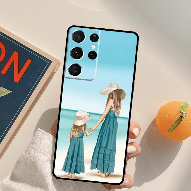 Mom and Daughter Phone Case For Samsung Galaxy S24 S25 S26 Ultra S20 S21 S22 S23 Plus S10 S25 FE Back Cover