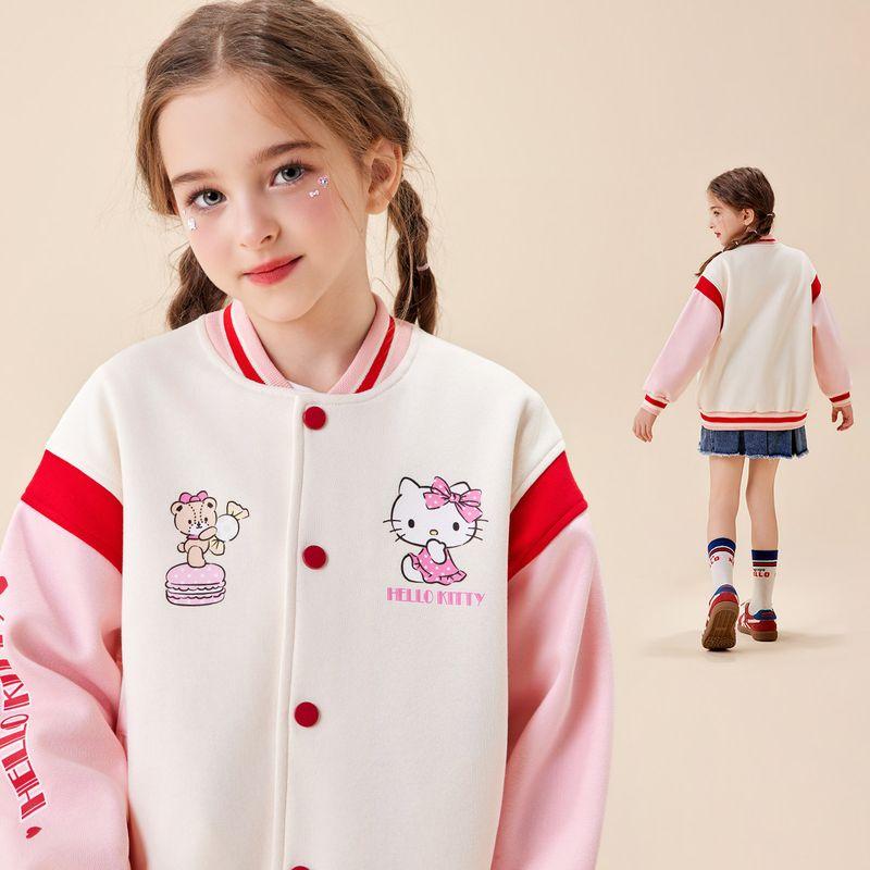 2024 Spring New Children's Clothing Girls' Baseball Jacket Korean Style Long Sleeve Top