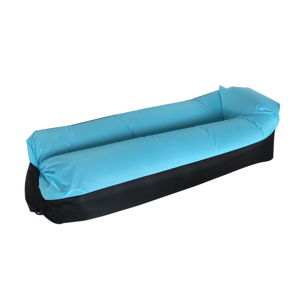 Pillow-Shaped Inflatable Outdoor Recliner - Portable Single Air Mattress for Camping & Festivals