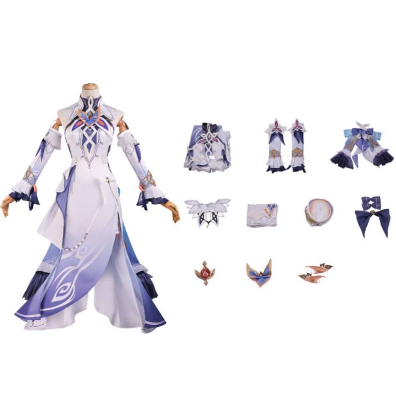 Genshin Impact Cosplay Dress Set With Accessories For Game Fans