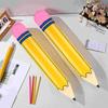 6 Pieces 27in Pencil Balloons Giant Pencil Blow Up Balloons PVC Large Photo Props For Back To School Kindergarten Preschool