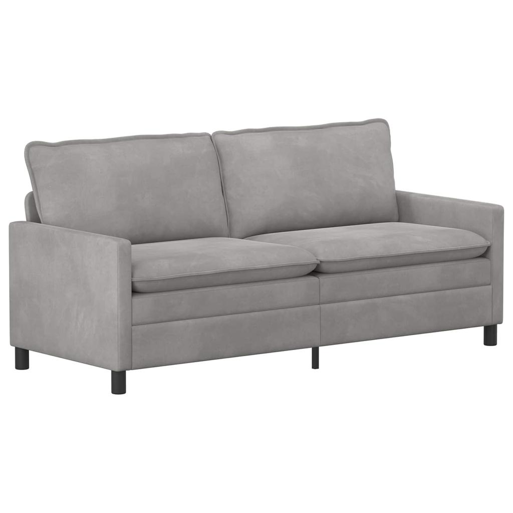 Sofa Set 2 pcs Light Grey Velvet