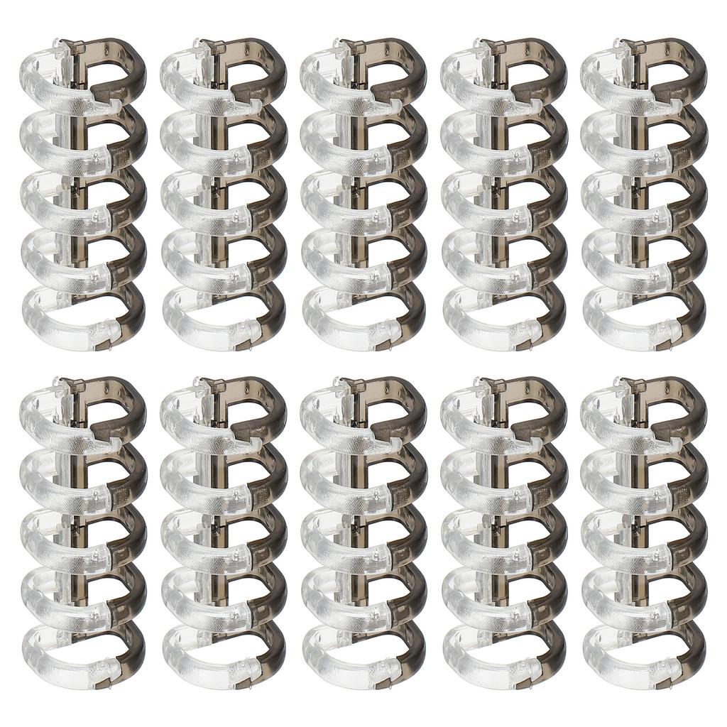 10/20Pcs 5-Ring Binding Spines Snap Split Binder Rings Plastic Round Loose-Leaf Rings Comb Folio Binder Stationery Office Supply