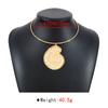 Women European Fashion Exaggerated Conch Pendant Choker Retro Ocean Style 3D Pattern Geometric Necklace