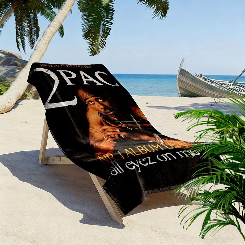 Faith Reflection: 2Pac's Spiritual Journey Beach Towel Outdoor Camping Beach Quick-drying Swim Towel Swim Absorbent Bath Towel Comfort Printing