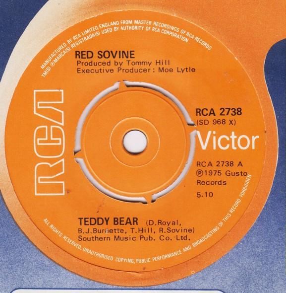 

7inch Record RED SOVINE Teddy Bear RCA2738 1976 UK World Music Used