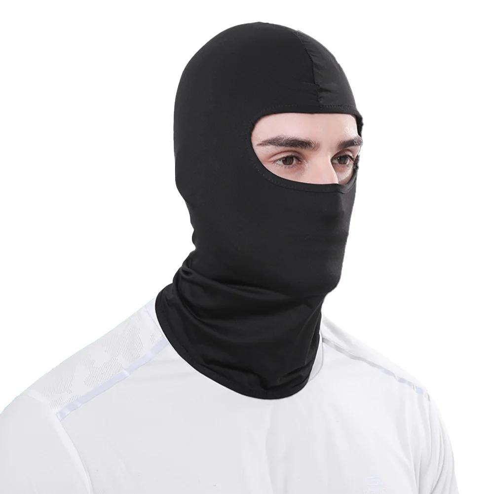 Motorcycle Balaclava Summer Ice Silk Face Mask Moto Breathable Headwear Quick Drying Face Masks Neck Lycra Fleece Skull Mask