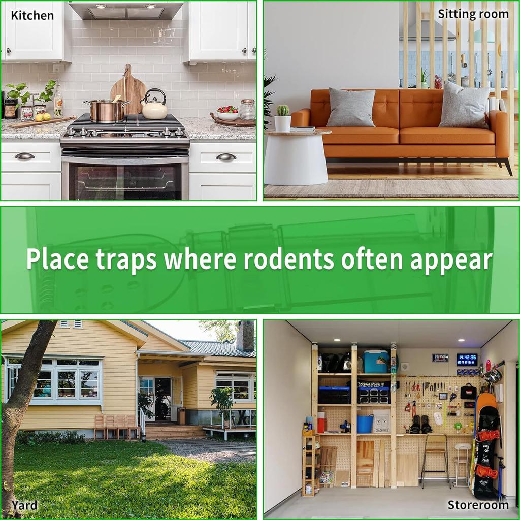 1pcs Human Mouse Traps Reusable Indoor Outdoor Mouse Trap with Cage Brush Rodent Trap High Sensitive Death for Indoor/Outdoor