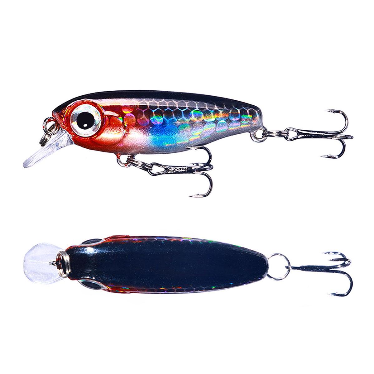 

Hengjia, 1 шт., мини-приманки для гольяна, рыболовная приманка 3,8 см-2,8 г-12 #, приманка для морской рыбалки, рыболовные снасти Pesca, приманка с воблером