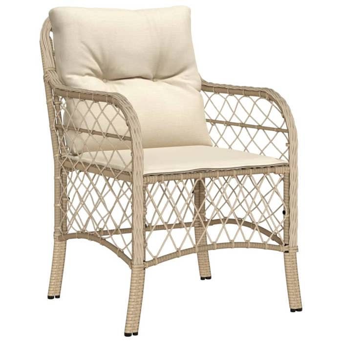 VidaXL Garden Dining Set with Cushions 5 Pcs, Patio Table and Chairs, Outdoor Furniture Terrace, Modern, 3212148