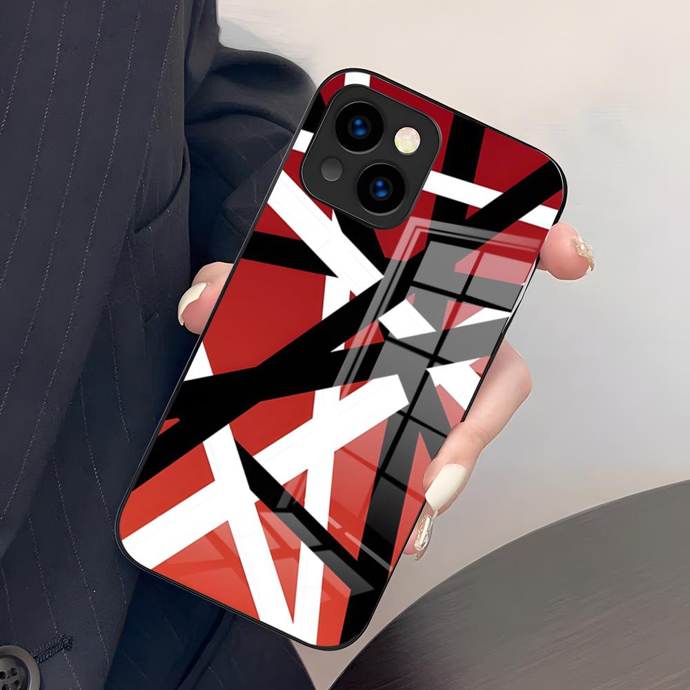 E-Eddie Van Halen Singer Phone Case For IPhone 17 Pro Max 15 Pro 16 14 Plus 12 13 Mini 11 Pro Shockproof Glass Cover
