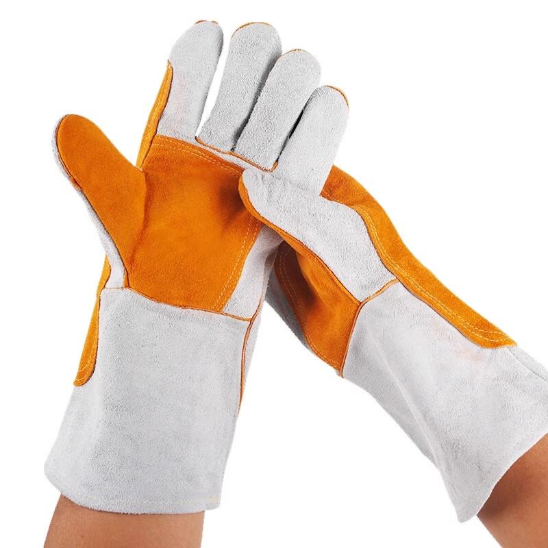 Южусюнь Длинные усиленные сварочные перчатки из воловьей кожи