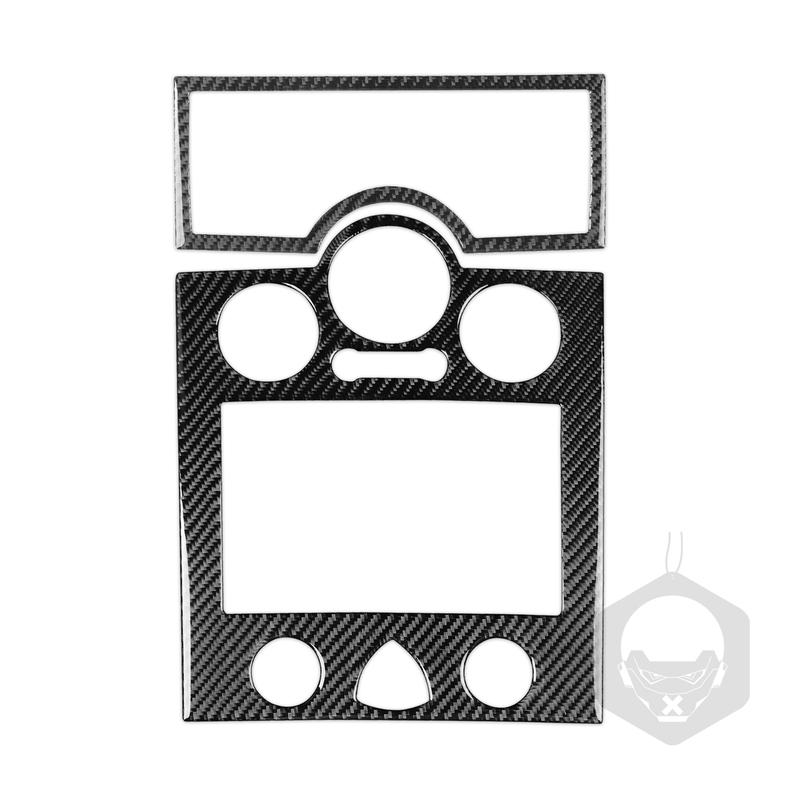 For Renault Megane II 2004-2008 Real Carbon Fiber Stickers Central AC Vent Control Panel Car Accessories Interior Decorative