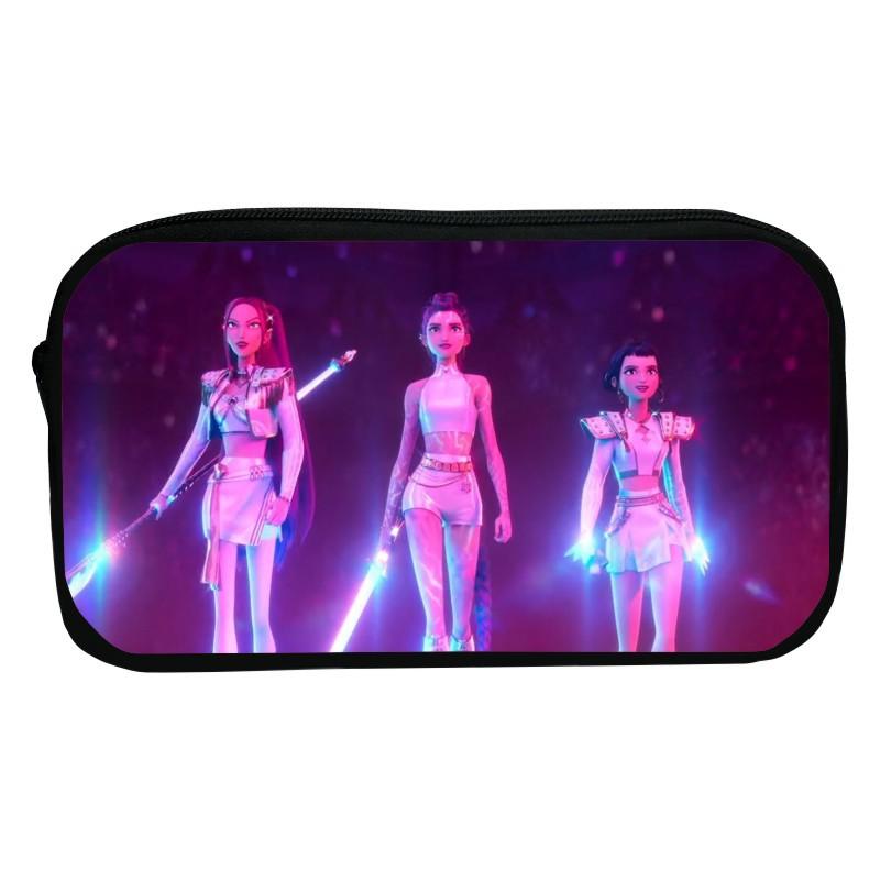 Kpop DHunter Student Pencil Case Large Multi-layer Pen Bag Case For Girl School Pen Bag Cartoon Demon Pencil Box Pen Holder Case