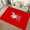 Liverpool Team Crest Rug on Red Background Suitable for use as an anti-slip game mat for living room and bedroom sofas