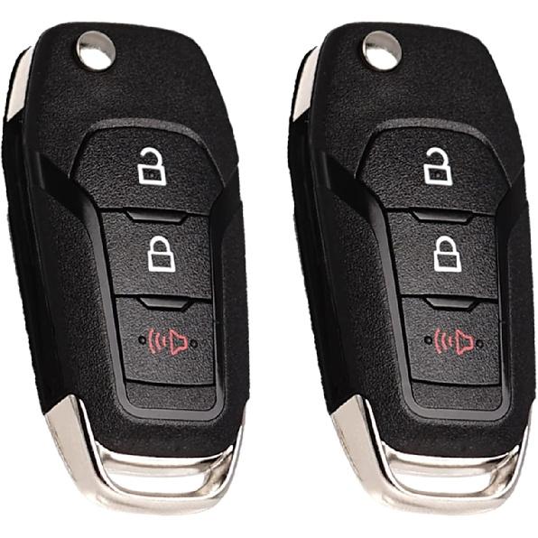 Keyless Entry Remote Control Flip Key Fob Replacement Fits For Ford F-150/F150 2015 2016 2017 2018  - F250 F350 17-22 Explorer Ecosport Ranger Bronco