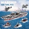 6 in 1 Navy Warship Building Blocks, 1560PCS Military Army Ship Model Set, Educational Construction Toy Gift for Boys Kids