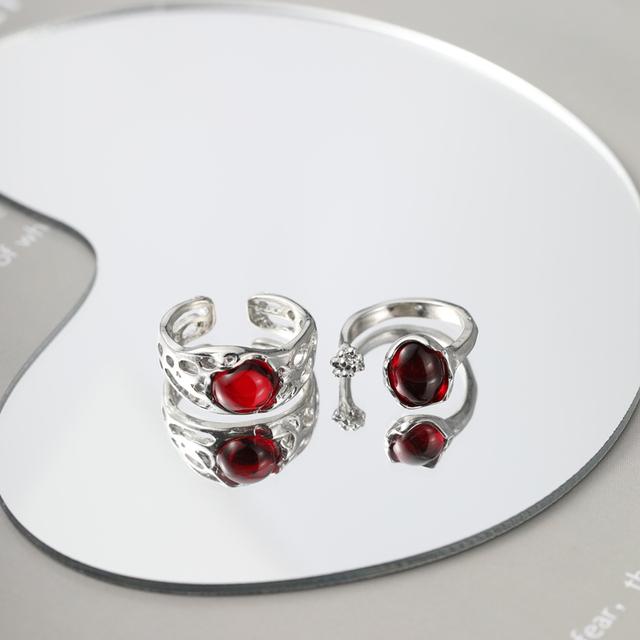 

Винтажные открытые кольца с опалом для женщин Kpop, нерегулярные кольца в форме сердца в виде бутона, кольца на палец для девочек Y2k, эстетические кольца для вечеринки, модные ювелирные изделия, подарки