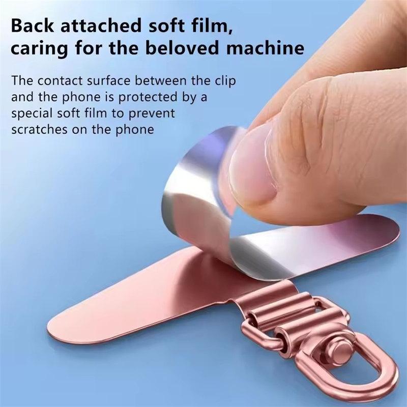 Upgrated 360 Rotatable Stainless Steel Phone Tether Tab Metal Patch Gasket Cellphone Lanyard Safety Connecter Piece New