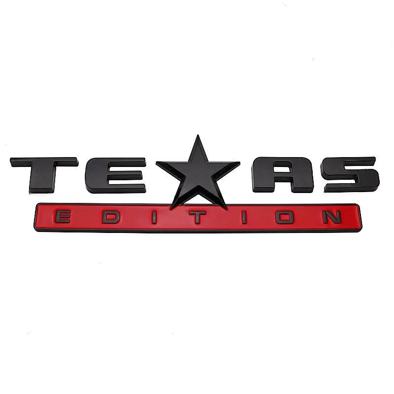 3D ABS TEXAS EDITION Badge Rear Trunk Fender Emblem Sticker For Jeep Chevy Silverado GMC Sierra Car Decals Accessories AMV1