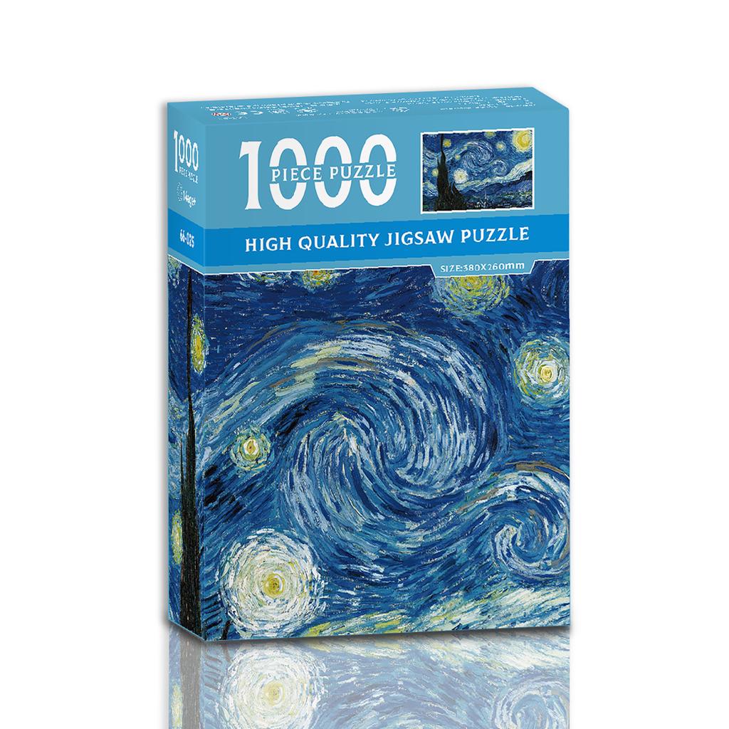 1000 pieces of paper puzzle for adult stress relief puzzle toys, high difficulty, starry moon night